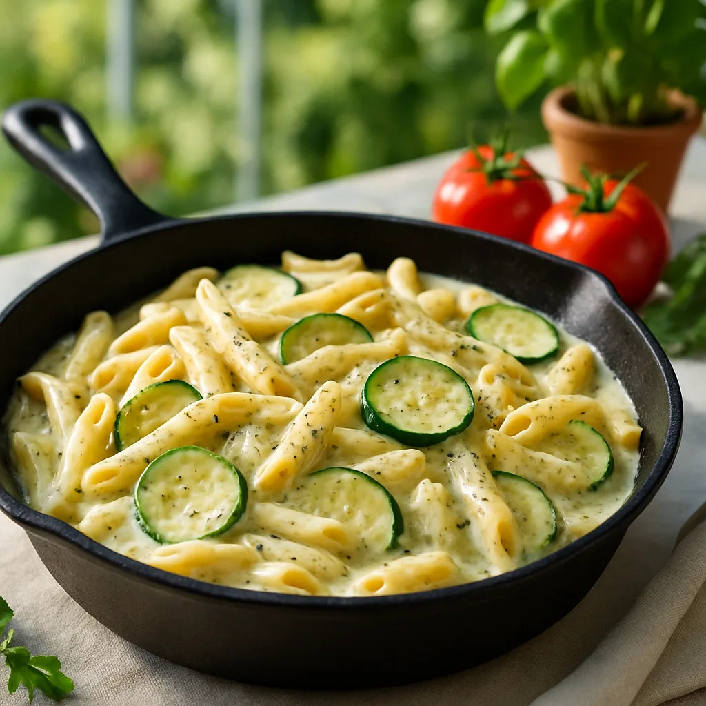 Kremasta pasta sa tikvicama i grčkim jogurtom