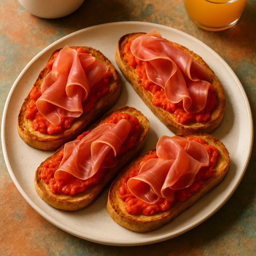 Pršut i ajvar na hrskavim zalogajima