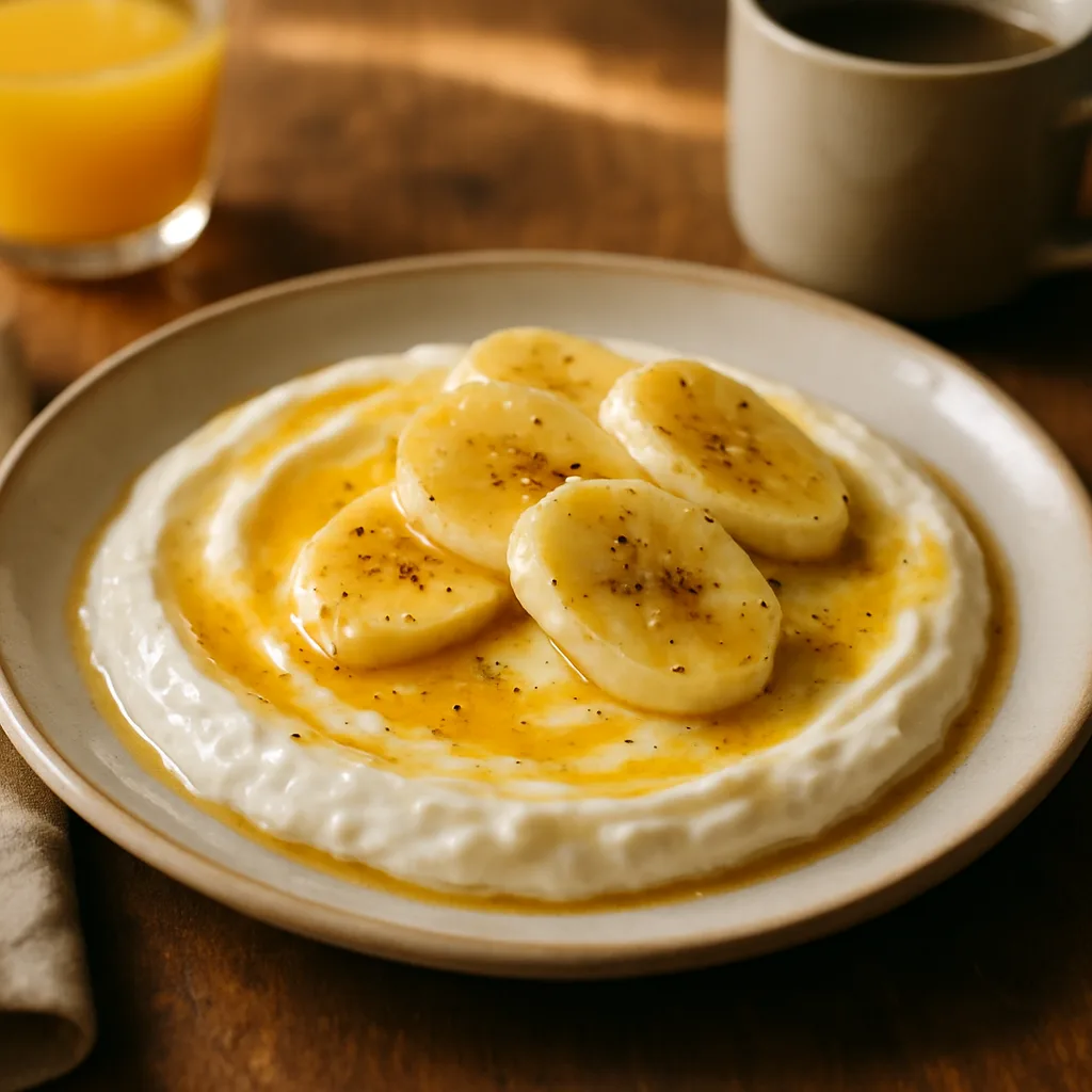 Slani grčki jogurt sa bananom i medom